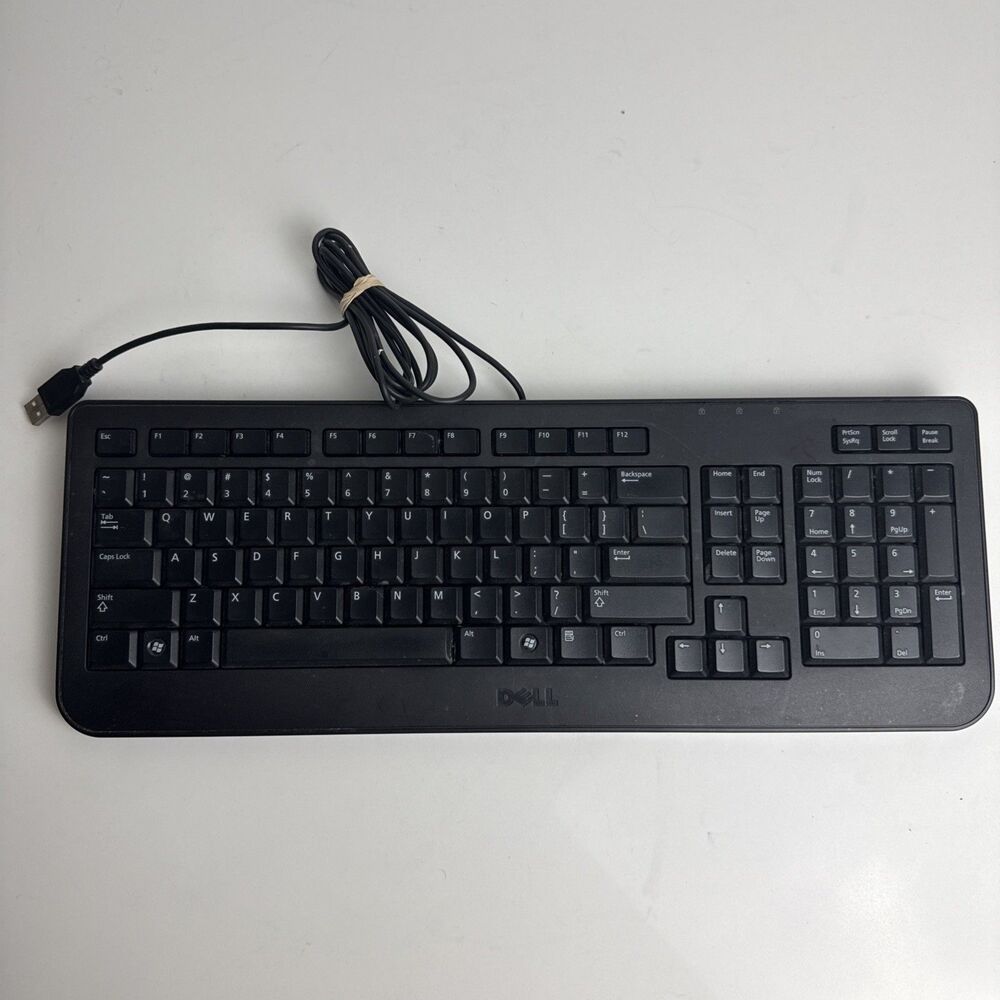 Dell Wired USB Keyboard Black KB2521  - Tested and Working